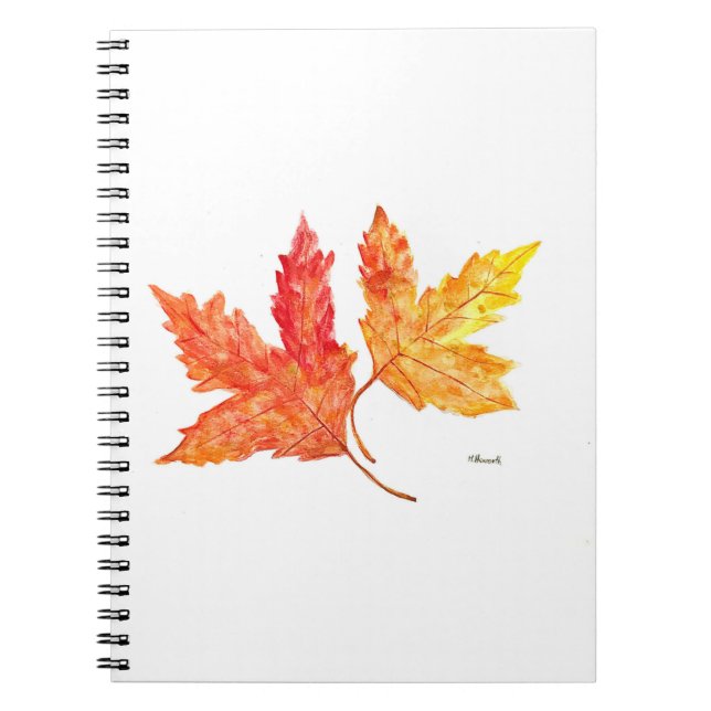 Cuaderno Hojas de otoño acuarela (Frente)