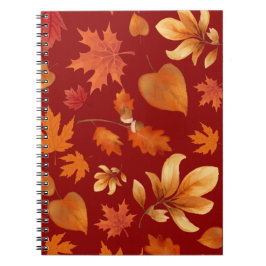 Cuaderno Hojas de otoño en colores de otoño