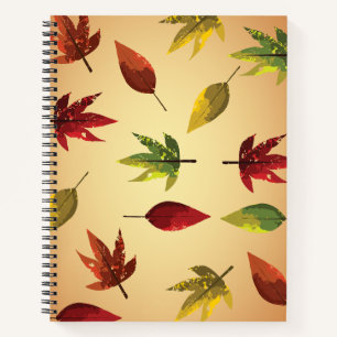 Cuaderno Hojas de otoño pictóricas