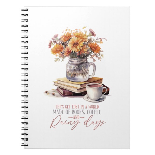 Cuaderno Hojas de otoño y flores (Frente)