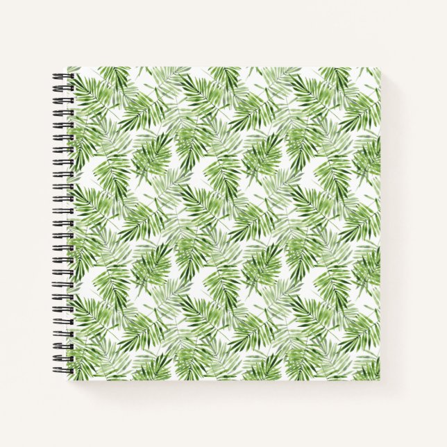 Cuaderno Hojas de paleta verdes (Anverso)