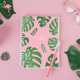 Cuaderno Hojas de palma de Monstera
