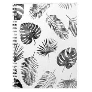 Cuaderno Hojas de palma negras: inmaculadas.