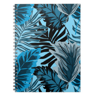 Cuaderno Hojas de palma, tropicales, botánicas, selvas, bos