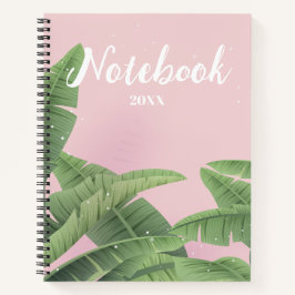 Cuaderno Hojas de plátano personalizadas