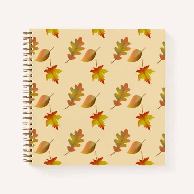 Cuaderno Hojas de roble acogedoras de arce de otoño (Anverso)