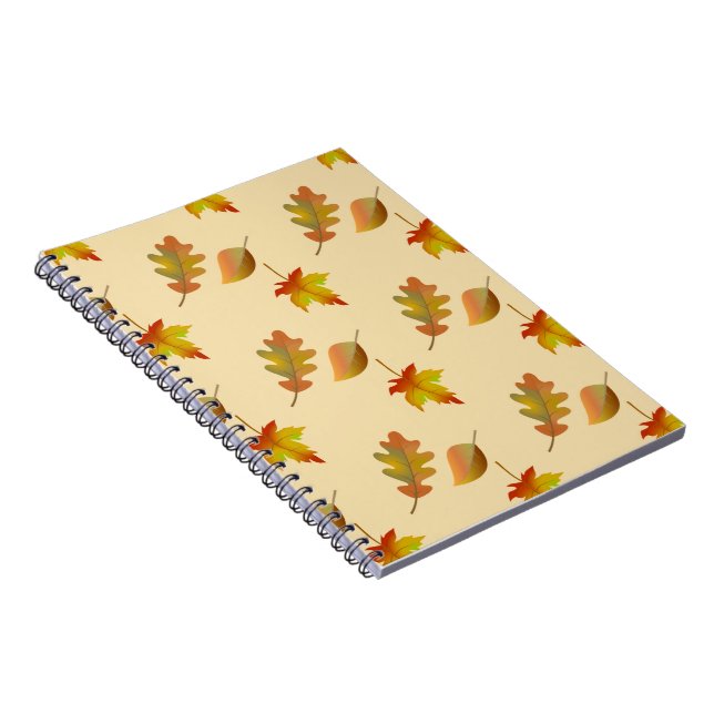 Cuaderno Hojas de roble acogedoras de arce de otoño (Lado Derecho)