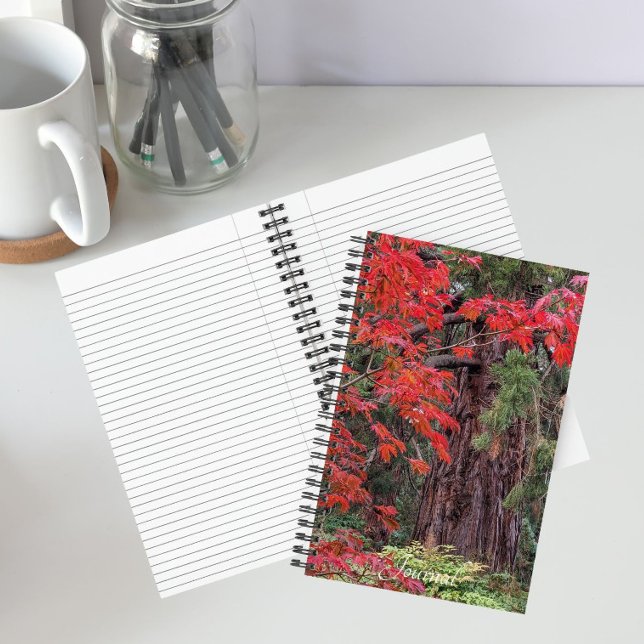 Cuaderno Hojas de Secuoya Gigante y Arce Rojo (In Situ)