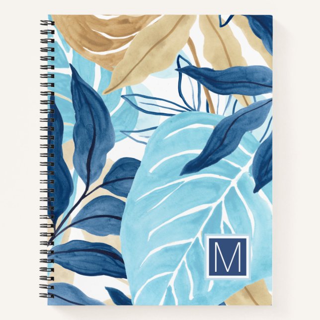 Cuaderno Hojas de selva azul (Anverso)