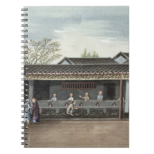 Cuaderno Hojas de té de sequía (w/c en el papel)