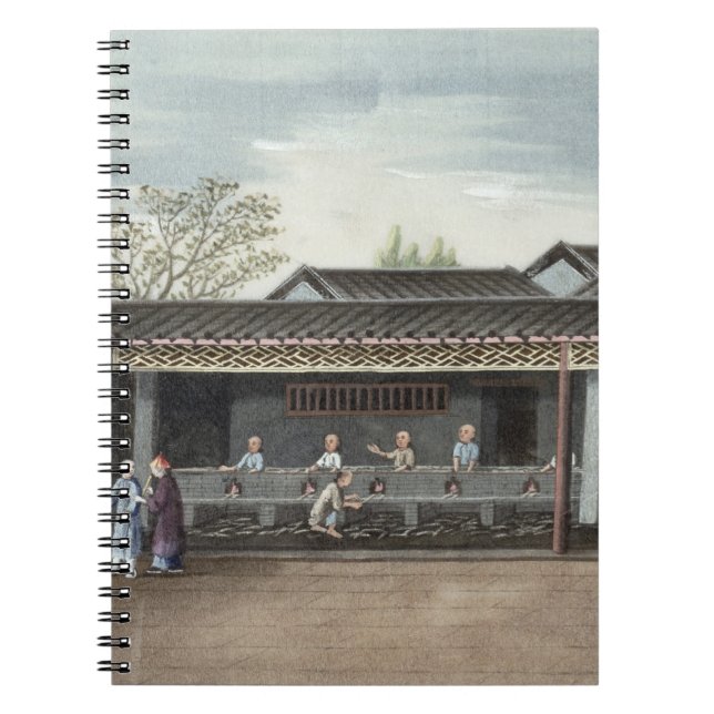 Cuaderno Hojas de té de sequía (w/c en el papel) (Frente)