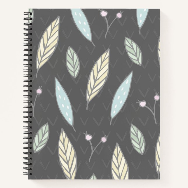 Cuaderno Hojas dibujadas a mano (Anverso)