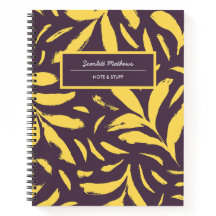 Hojas dibujadas a mano Patrón amarillo Seamless