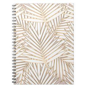 Cuaderno Hojas doradas de palma: arte deco.