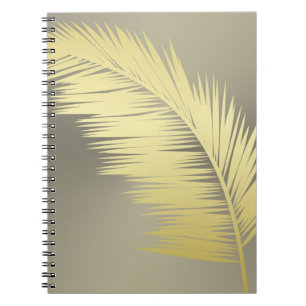 Cuaderno Hojas doradas de palma tropical