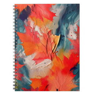 Cuaderno Hojas en el viento – Movimiento abstracto de otoño