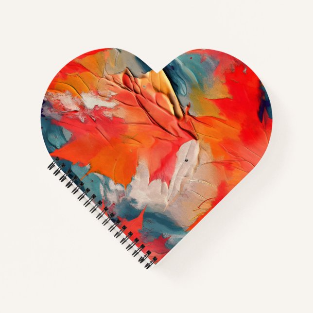 Cuaderno Hojas En El Viento – Movimiento Otoñal Abstracto (Anverso)