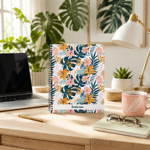 Cuaderno Hojas Flores Tropicales Boho