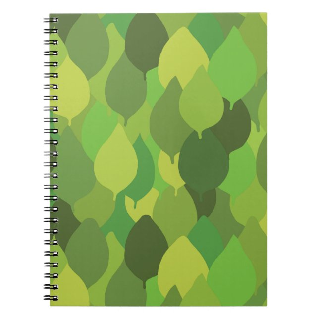 Cuaderno Hojas frondosas alegres - patrón de superficie sin (Frente)