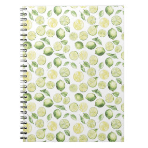 Cuaderno Hojas Frutas Limas Verdes