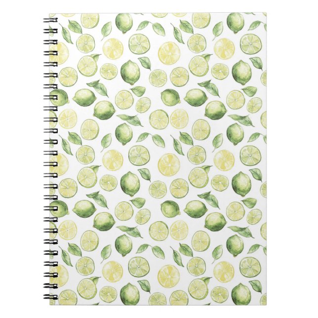 Cuaderno Hojas Frutas Limas Verdes (Frente)