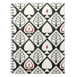 Cuaderno Hojas geométricas, patrón natural sin costura.