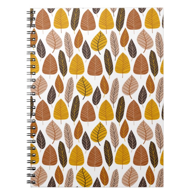 Cuaderno Hojas Naturales: Patrón Neutral Sin Marea. (Frente)