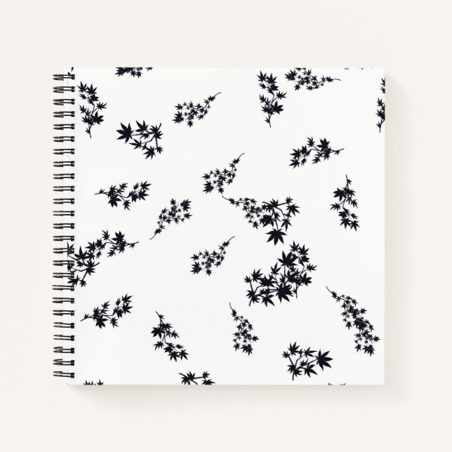 Cuaderno Hojas negras y blancas (Anverso)