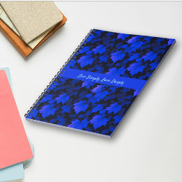 Cuaderno Hojas otoñales azules tranquilas