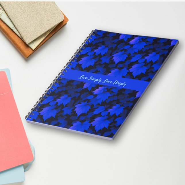Cuaderno Hojas otoñales azules tranquilas (Subido por el creador)