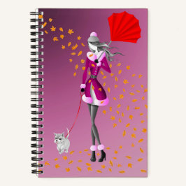 Cuaderno Hojas otoñales de Dog Walker