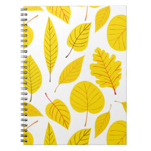 Cuaderno Hojas otoñales en amarillo