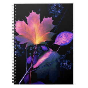 Cuaderno Hojas otoñales en Neon