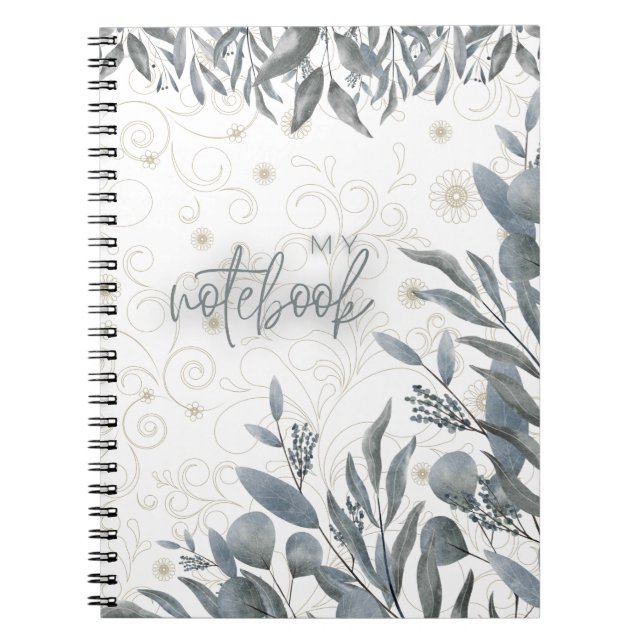 Cuaderno Hojas protectoras grisáceas (Frente)