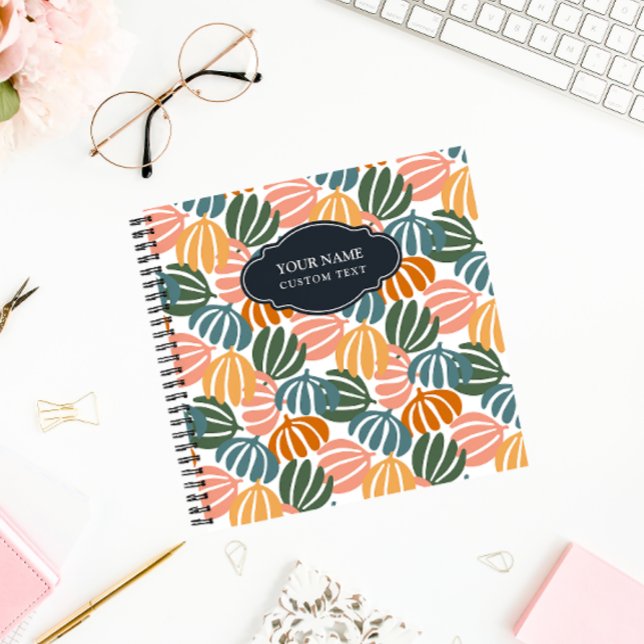 CUADERNO HOJAS RETRO COLORIDAS BOTÁNICA GROOVY (Subido por el creador)