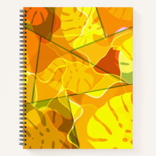 CUADERNO HOJAS TROPICALES ABSTRACTAS