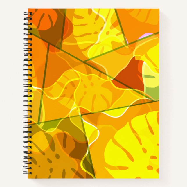 CUADERNO HOJAS TROPICALES ABSTRACTAS (Anverso)