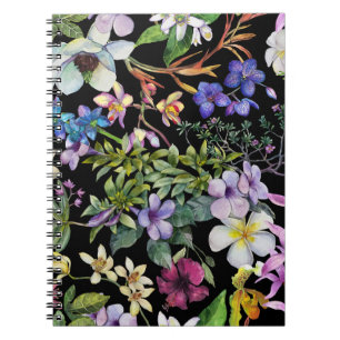 Cuaderno Hojas tropicales acuáticas: patrón sin foco