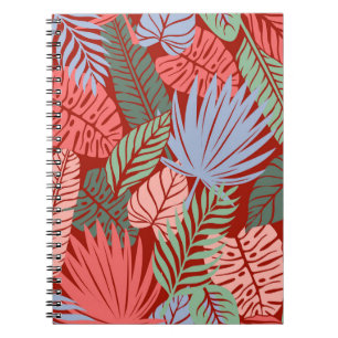 Cuaderno Hojas tropicales de Doodle: Oscuras manos dibujada
