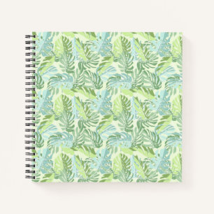 Cuaderno Hojas tropicales de palmera pastorales