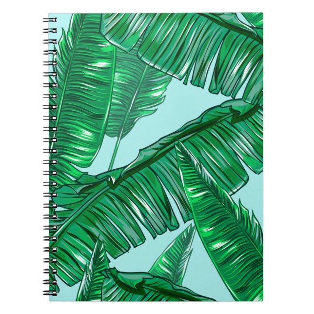 Cuaderno Hojas tropicales de palmera sin costura de patata  (Frente)