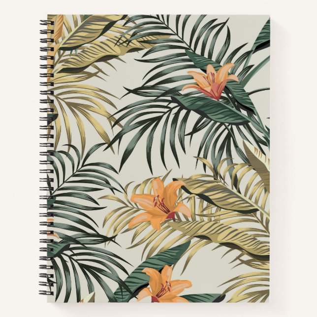 Cuaderno Hojas tropicales de plátano (Anverso)