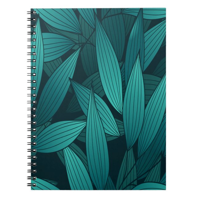 Cuaderno Hojas tropicales degradadas (Frente)