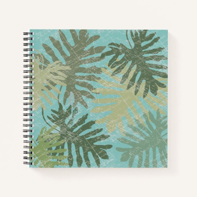 Cuaderno Hojas tropicales desvanecidas (Anverso)
