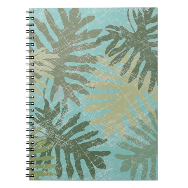 Cuaderno Hojas tropicales desvanecidas (Frente)