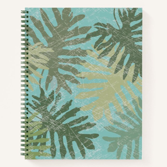 Cuaderno Hojas tropicales desvanecidas (Anverso)