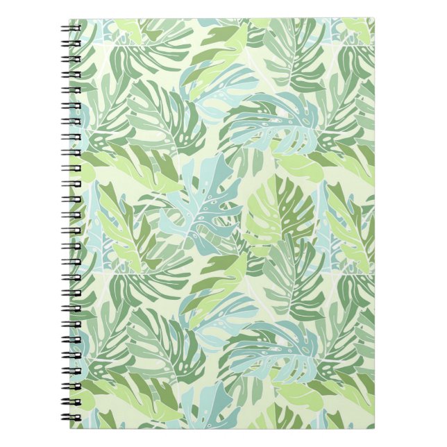 Cuaderno Hojas tropicales pasteles (Frente)
