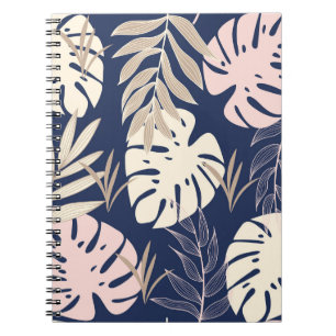 Cuaderno Hojas tropicales: Resumen de la impresión de la ju