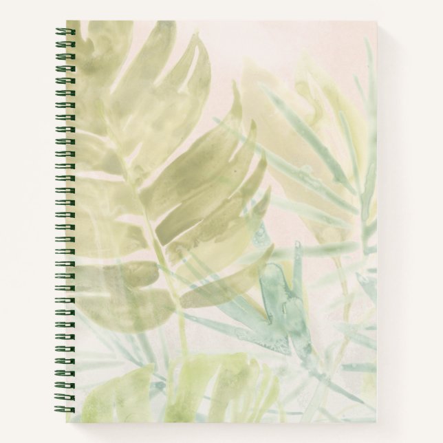 Cuaderno Hojas tropicales silenciadas (Anverso)