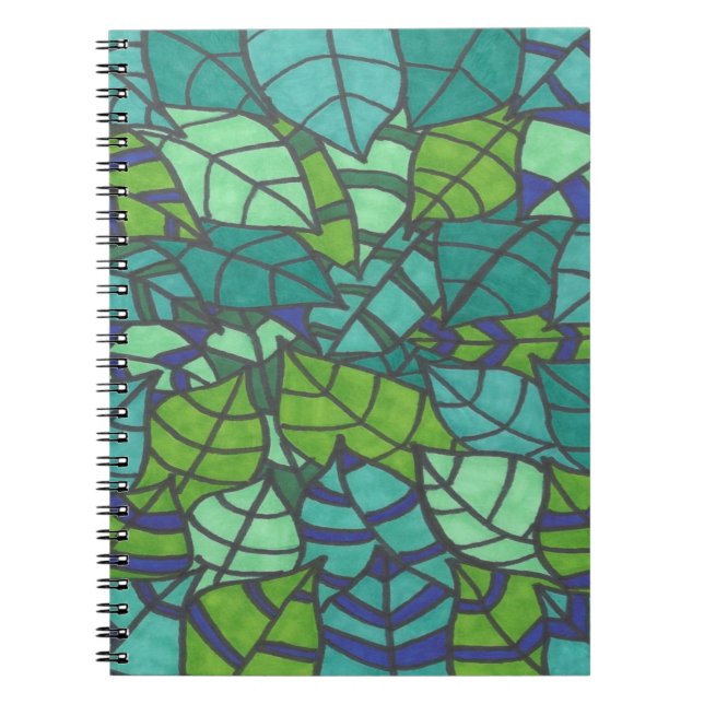 Cuaderno Hojas tropicales verdes (Frente)